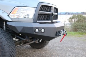 Dodge Ram 2500 Front Bumper - DV8 Offroad - Steel Construction, 2 Stage Powder Coat Finish, Accommodates Up to a 12,500 lbs. Winch - Textured Black - `10-`14